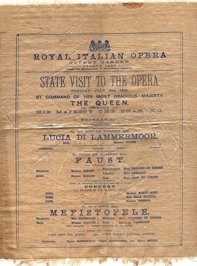ROH Covent Garden - Silk Program Gala Performance 1889