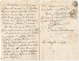 De Charlemagne, Crevel - Autograph Letter Signed 1837