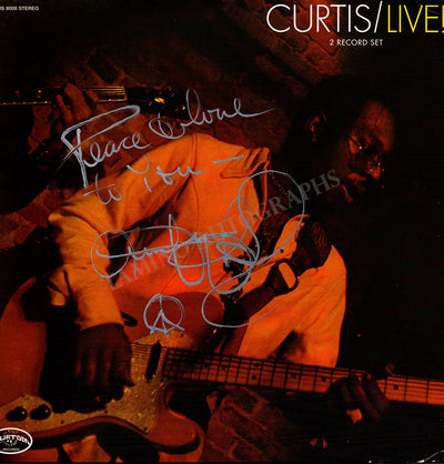 Mayfield, Curtis - Signed LP Sleeve "Curtis/Live!"