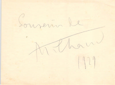 Signed Album Page (1929)