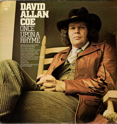 Coe, David Allan - Signed LP Record Sleeve