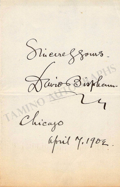 Bispham, David - Signed Album Page 1904