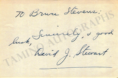 Stewart, David J. - Signed Album Page