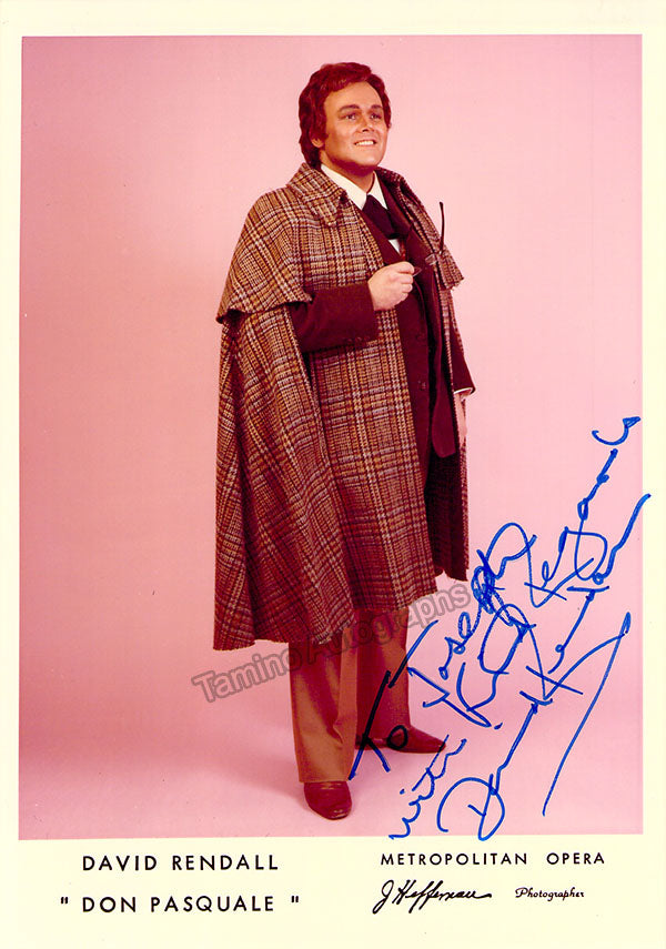 David Rendall Opera RENDALL, David (Various Autographs)