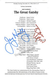 The Great Gatsby - Signed Cast Page World Premiere Met 1999