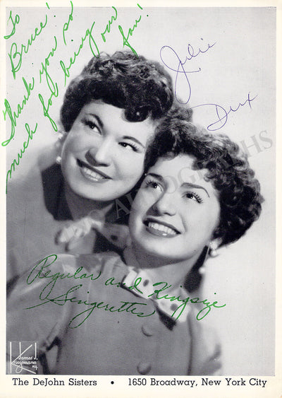 DeJohn Sisters - Signed Photograph