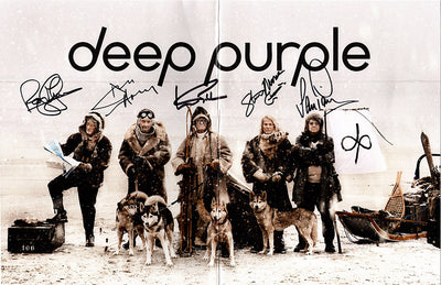 Deep Purple - Mini Poster Signed by All 5 Band Members