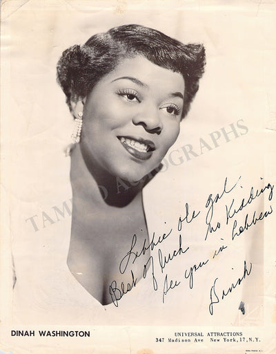 Washington, Dinah - Signed Photograph