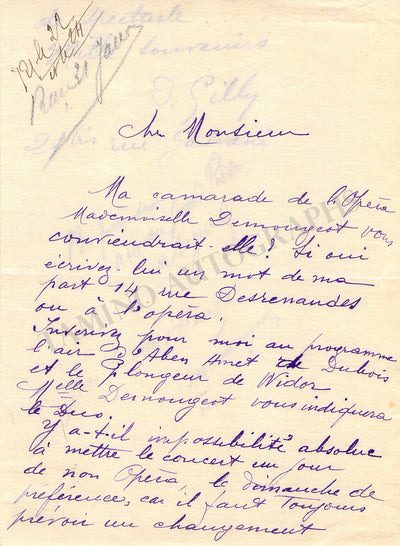 Gilly, Dinh - Autograph Letter Signed