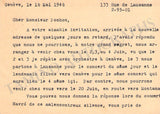 Lipatti, Dinu - Typed Letter Signed 1946