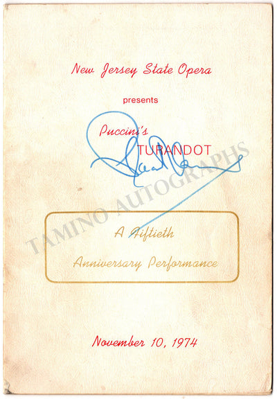 Nilsson, Birgit - Domingo, Placido & Others - Signed Program Turandot 1974