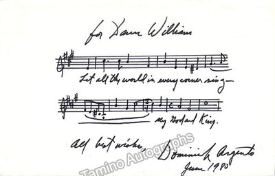 Autograph Music Quote Signed (1980)