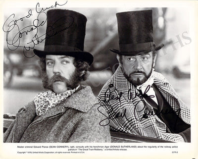 Connery, Sean - Sutherland, Donald - Signed Photo in "The Great Train Robbery"