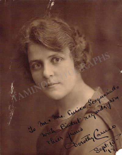Caruso, Dorothy - Signed Photograph 1918