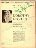 Kirsten, Dorothy - Signed Program New York 1967