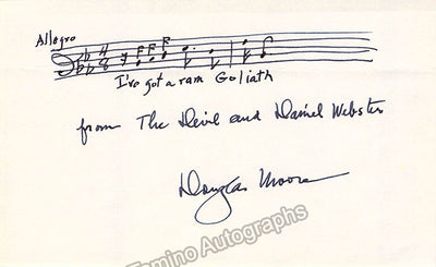 Moore, Douglas - Autograph Music Quote Signed