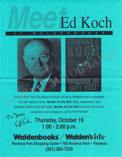 Koch, Ed - Signed Advertisement