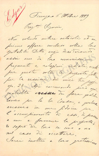 Del Valle de Paz, Edgardo - Set of 3 Autograph Letters Signed 1889 & 1918