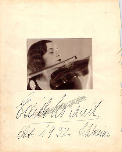 Lorand, Edith - Signed Album Page 1932