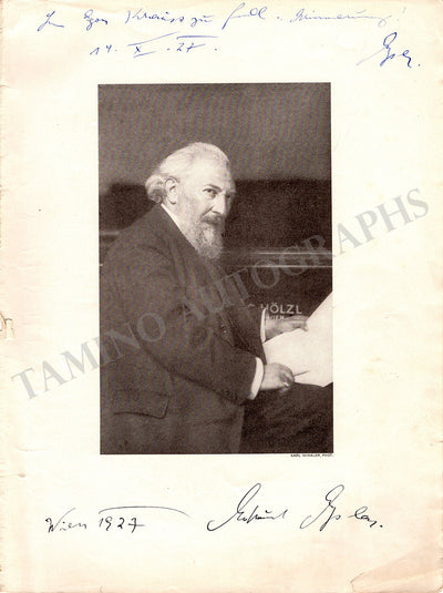 Eysler, Edmund - Signed Page & Photo 1927