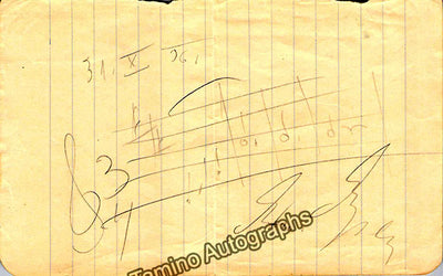 Autograph Music Quote (1936)