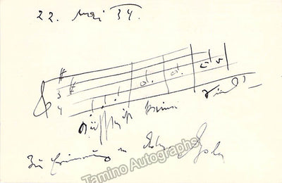 Autograph Music Quote (1934)