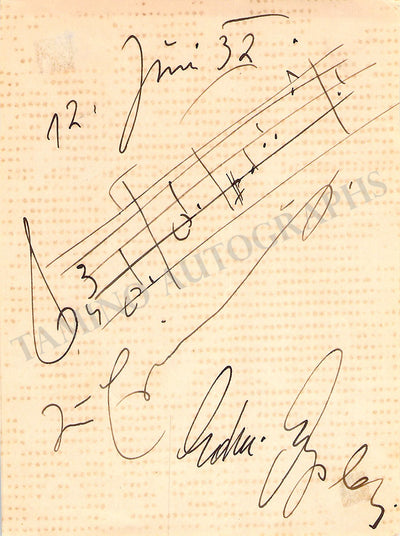 Autograph Music Quote (1932)