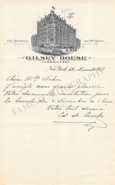 Autograph Note Signed (1898)