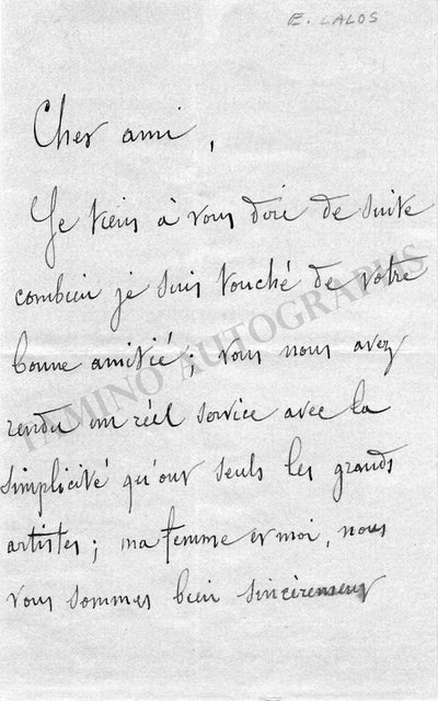 Lalo, Edouard - Autograph Note Signed
