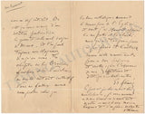Schure, Edouard - Autograph Letter Signed 1921 & Visiting Card