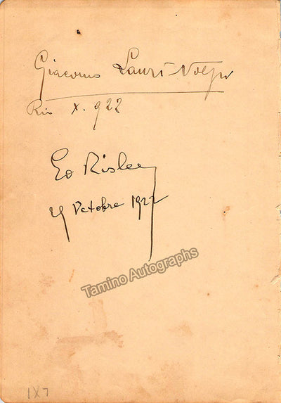 Signed Album Page (1922)
