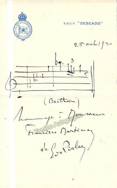 Autograph Music Quote (1920)