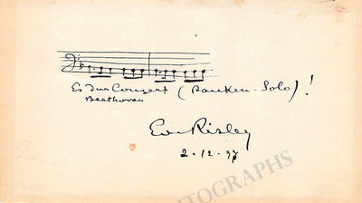 Autograph Music Quote (1897)