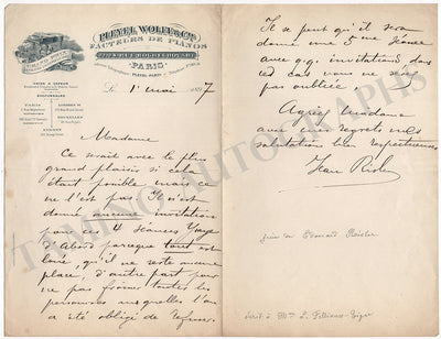 Autograph Letters Signed (Set x 9)