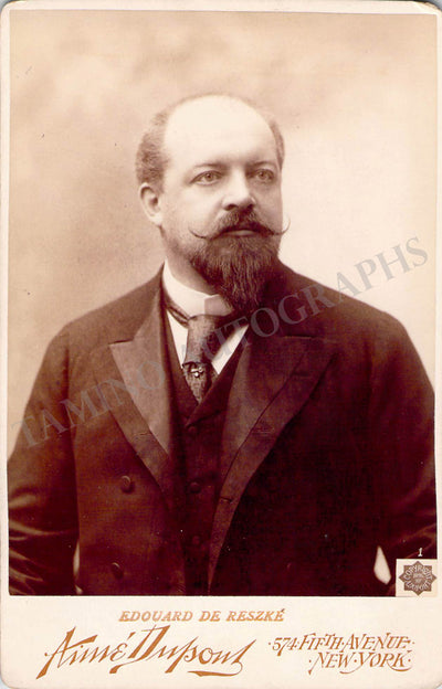 De Reszke, Edouard - Vintage Cabinet Photograph