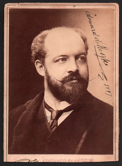 De Reszke, Edouard - Signed Cabinet Photo 1897