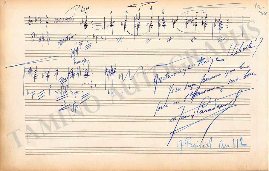 Grieg, Edvard - Autograph Music Quote Signed 1903