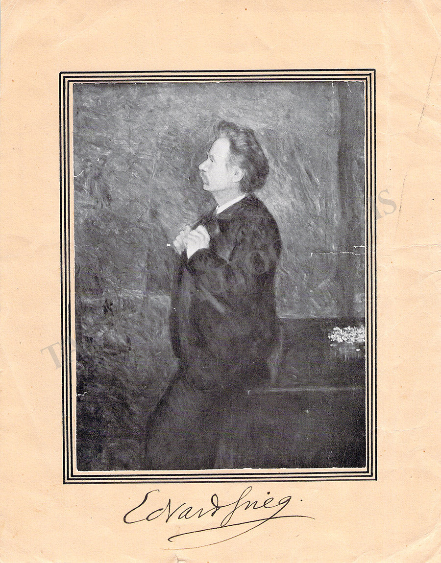 Grieg, Edvard - Signed Portrait