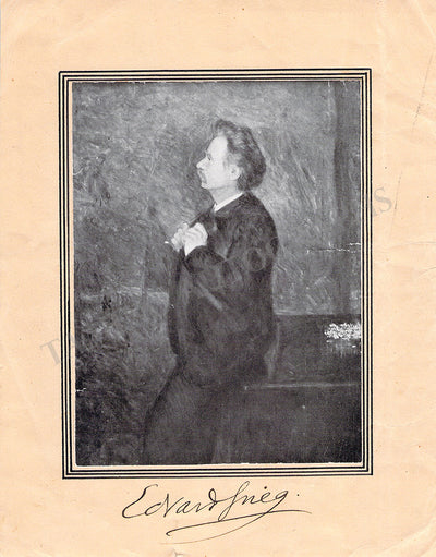 Grieg, Edvard - Signed Portrait
