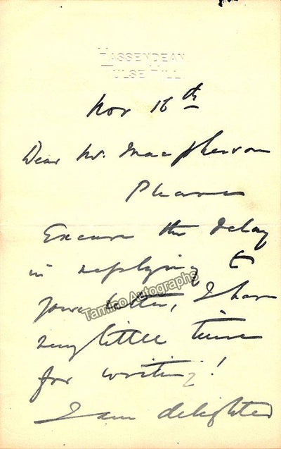 Lloyd, Edward - Autograph Manuscripts (Various Options)
