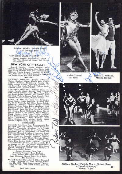 Villela, Edward - Mitchell, Arthur & Others - Signed Page