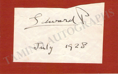 Edward, Prince of Wales - Signature Cut 1928