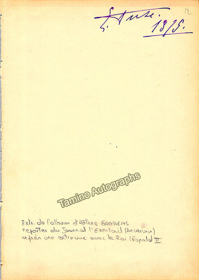 Duse, Eleonora - set of 2 Signed Album Pages + Unsigned Photos