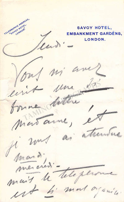 Duse, Eleonora - Autograph Letter Signed