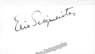 Siegmeister, Elie - Signed Card