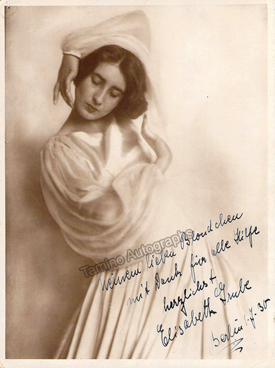 Grube, Elisabeth - Signed Photo 1930