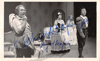Schwarzkopf, Elisabeth - Seefried, Irmgard - Kunz, Erich - Triple Signed Photograph in Nozze di Figaro