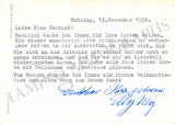 Ney, Elly - Typed Letter Signed 1958 on Photo