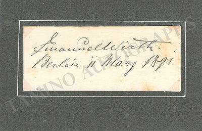 Wirth, Emanuel - Signature Cut 1891