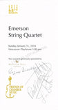 Emerson String Quartet - Signed Program Vancouver 2016